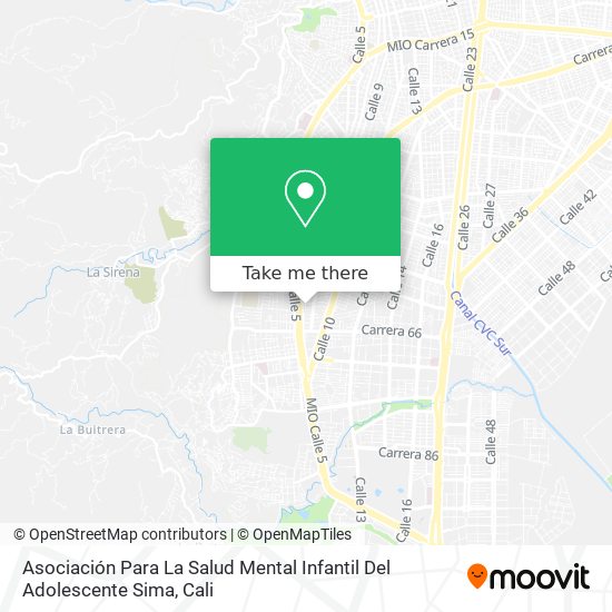 Mapa de Asociación Para La Salud Mental Infantil Del Adolescente Sima