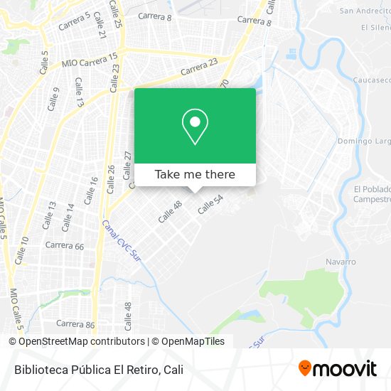Biblioteca Pública El Retiro map