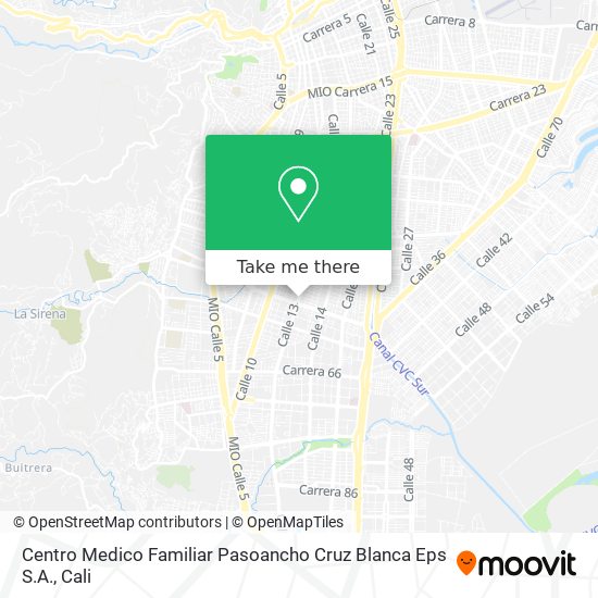 Mapa de Centro Medico Familiar Pasoancho Cruz Blanca Eps S.A.