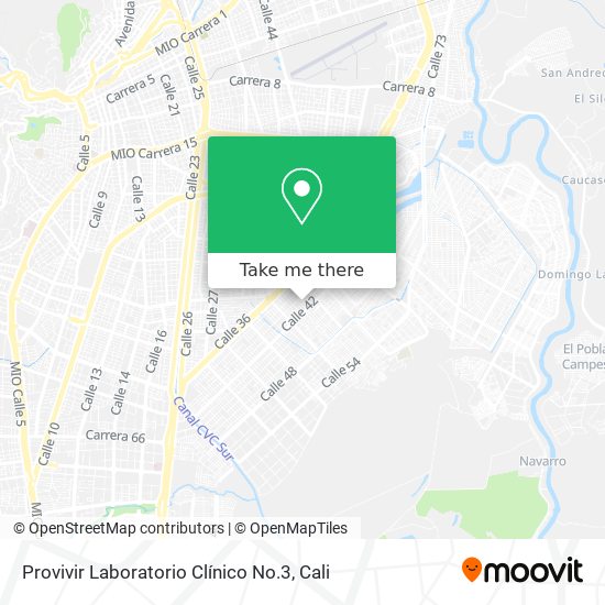 Provivir Laboratorio Clínico No.3 map
