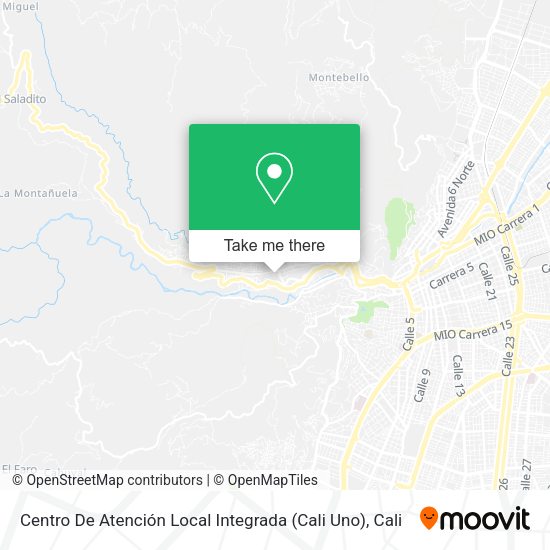 Mapa de Centro De Atención Local Integrada (Cali Uno)