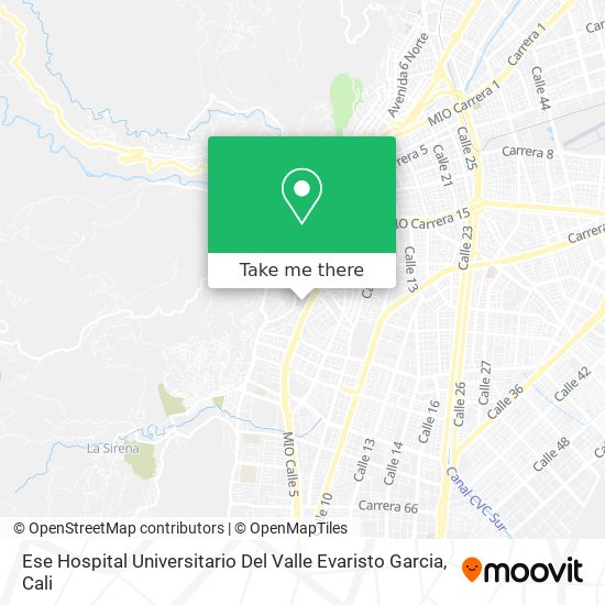 Ese Hospital Universitario Del Valle Evaristo Garcia map