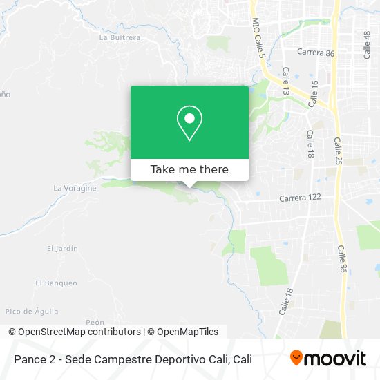 Pance 2 - Sede Campestre Deportivo Cali map
