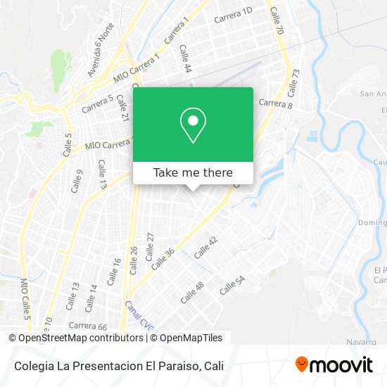 Mapa de Colegia La Presentacion El Paraiso