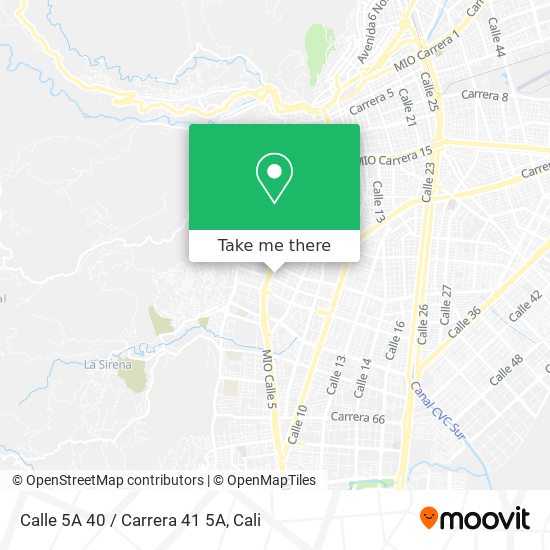 Calle 5A 40 / Carrera 41 5A map