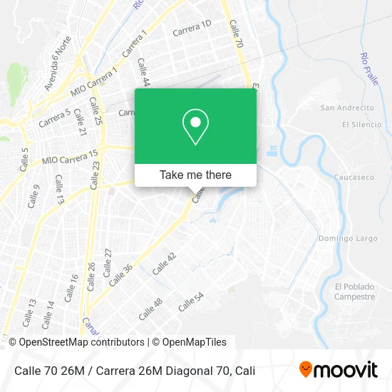 Mapa de Calle 70 26M / Carrera 26M Diagonal 70