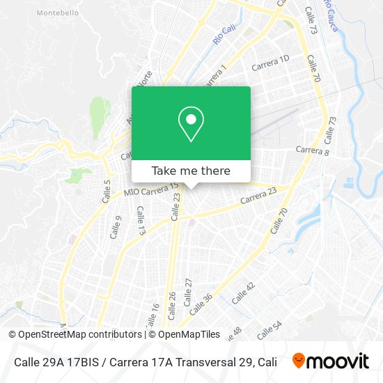 Mapa de Calle 29A 17BIS / Carrera 17A Transversal 29