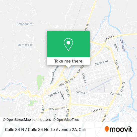 Mapa de Calle 34 N / Calle 34 Norte Avenida 2A