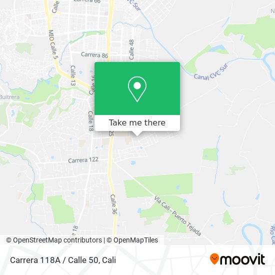 Mapa de Carrera 118A / Calle 50