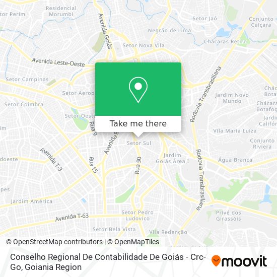 Conselho Regional De Contabilidade De Goiás - Crc-Go map