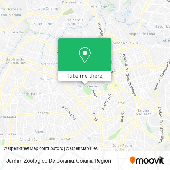 Mapa Jardim Zoológico De Goiânia