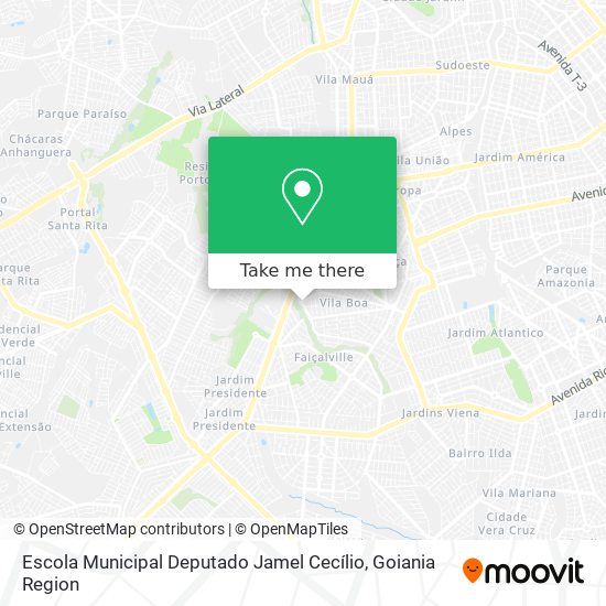 Mapa Escola Municipal Deputado Jamel Cecílio