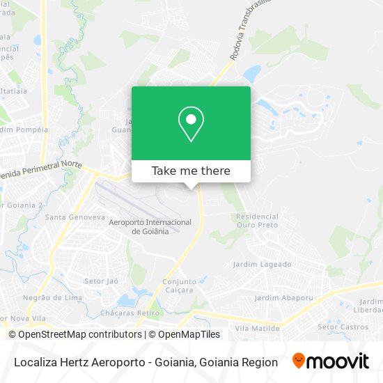 Localiza Hertz Aeroporto - Goiania map