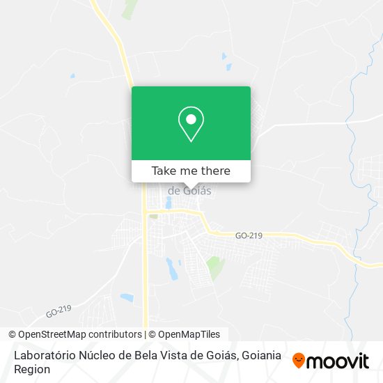 Laboratório Núcleo de Bela Vista de Goiás map