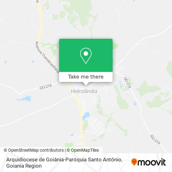 Arquidiocese de Goiânia-Paróquia Santo Antônio map