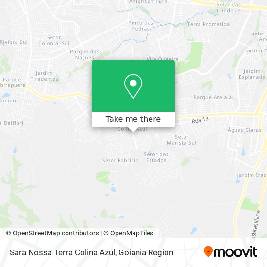 Sara Nossa Terra Colina Azul map