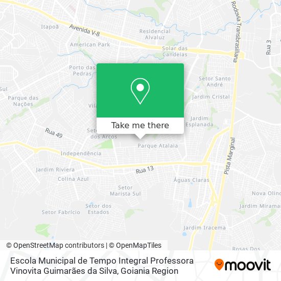 Escola Municipal de Tempo Integral Professora Vinovita Guimarães da Silva map