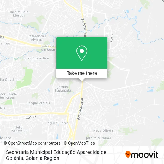 Secretaria Municipal Educação Aparecida de Goiânia map