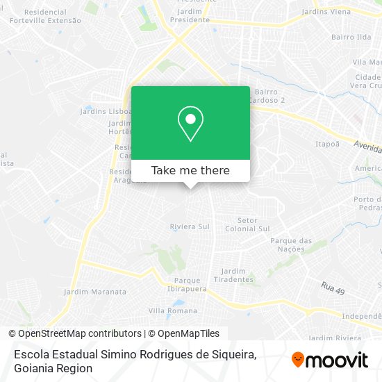 Mapa Escola Estadual Simino Rodrigues de Siqueira