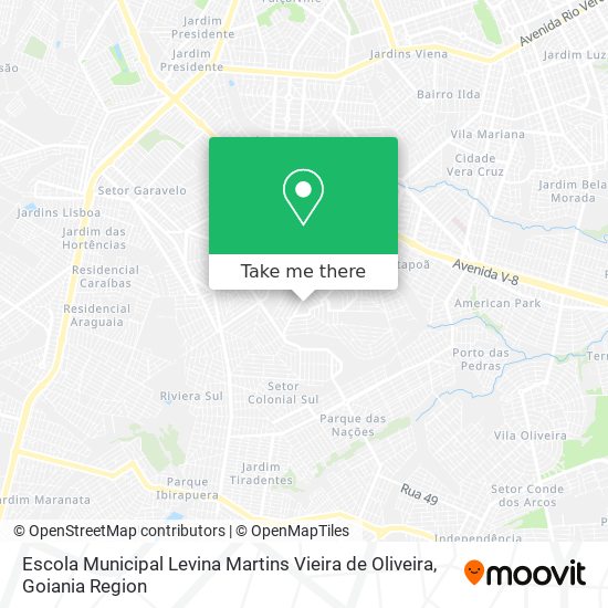 Mapa Escola Municipal Levina Martins Vieira de Oliveira