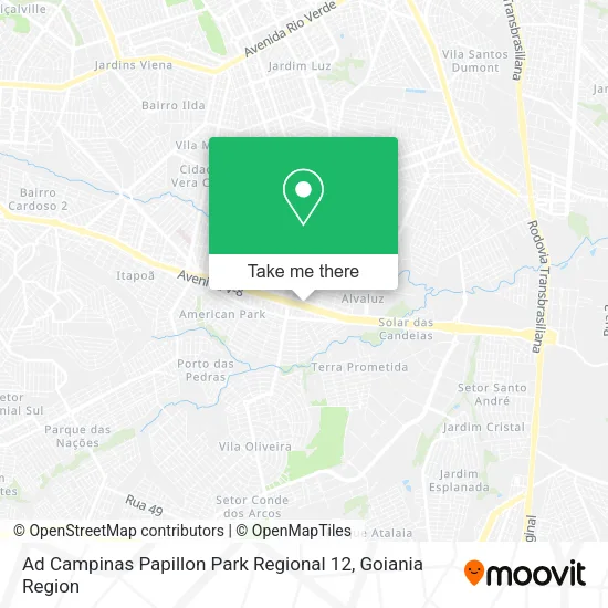 Ad Campinas Papillon Park Regional 12 map