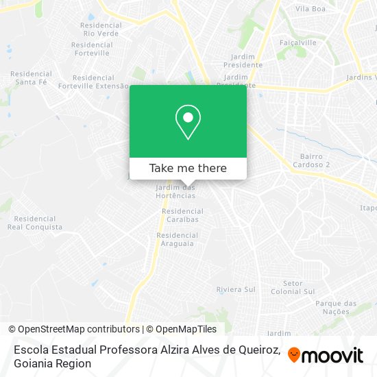 Mapa Escola Estadual Professora Alzira Alves de Queiroz