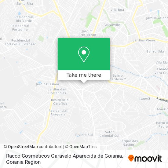 Racco Cosmeticos Garavelo Aparecida de Goiania map