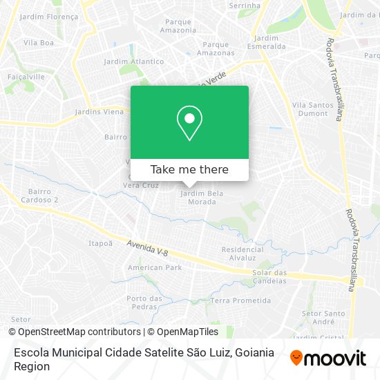 Mapa Escola Municipal Cidade Satelite São Luiz