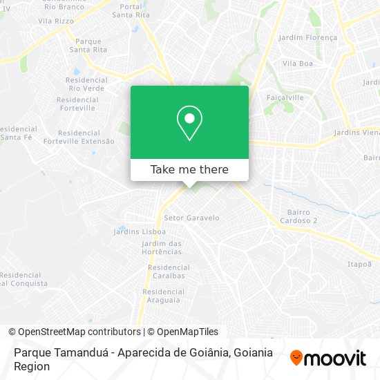 Parque Tamanduá - Aparecida de Goiânia map