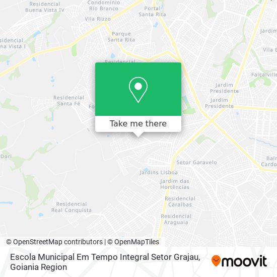 Mapa Escola Municipal Em Tempo Integral Setor Grajau