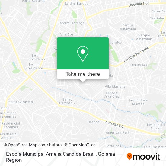 Mapa Escola Municipal Amelia Candida Brasil