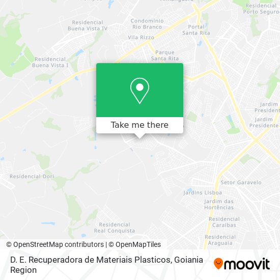 D. E. Recuperadora de Materiais Plasticos map