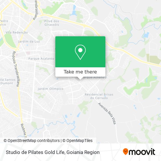 Mapa Studio de Pilates Gold Life