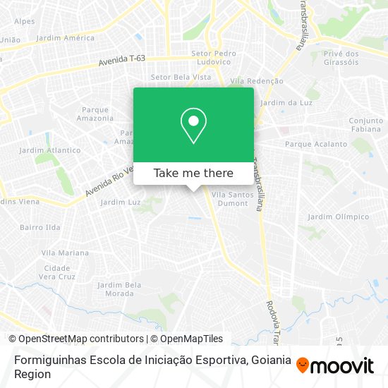 Mapa Formiguinhas Escola de Iniciação Esportiva