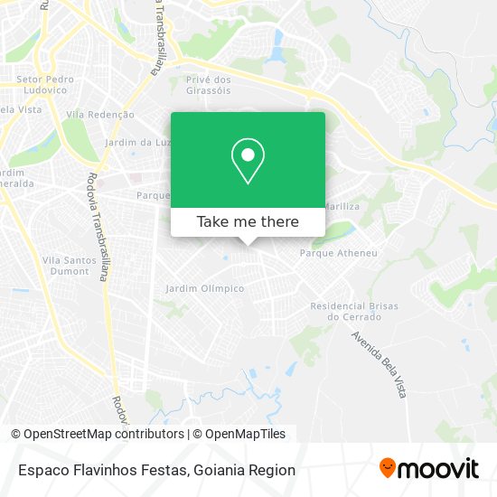 Espaco Flavinhos Festas map