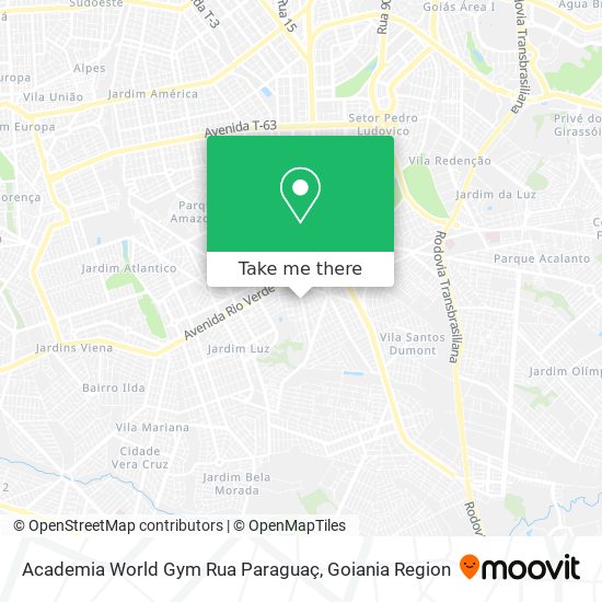 Mapa Academia World Gym Rua Paraguaç