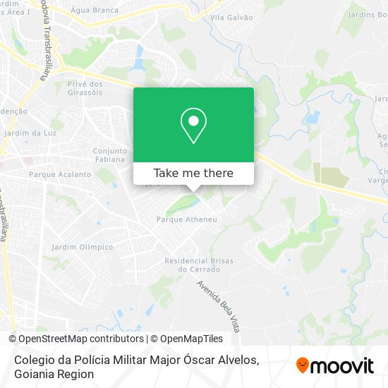 Mapa Colegio da Polícia Militar Major Óscar Alvelos