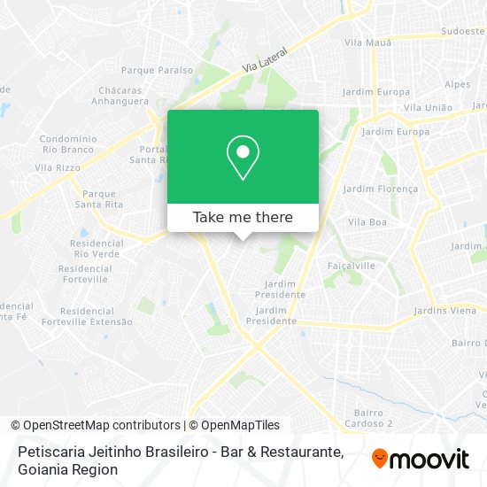 Mapa Petiscaria Jeitinho Brasileiro - Bar & Restaurante