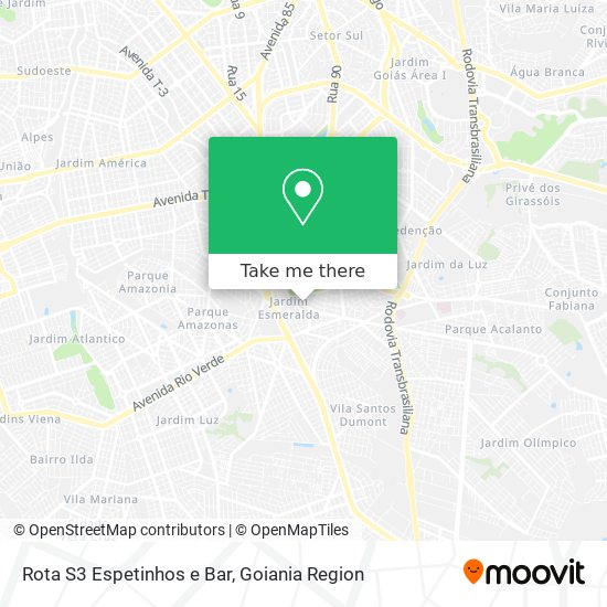 Rota S3 Espetinhos e Bar map