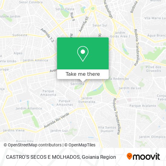 CASTRO'S SECOS E MOLHADOS map