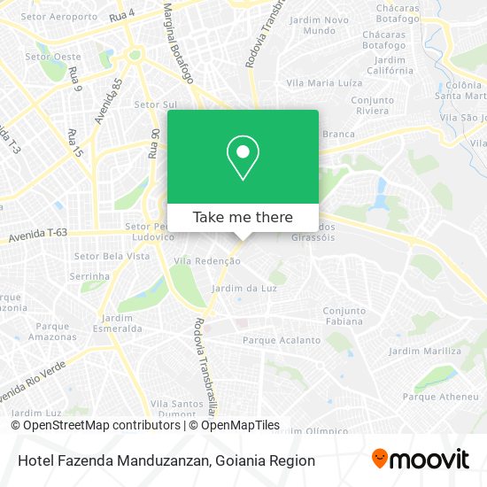 Hotel Fazenda Manduzanzan map