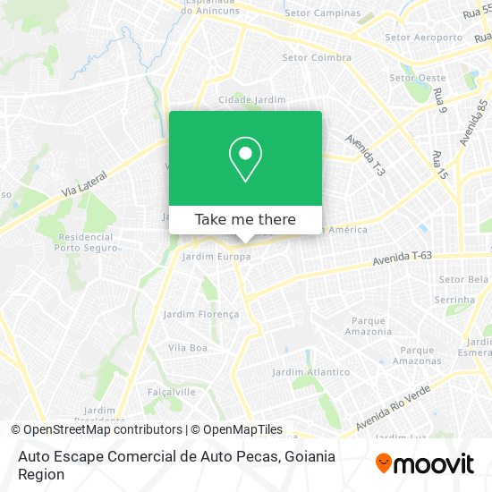 Mapa Auto Escape Comercial de Auto Pecas