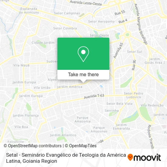 Setal - Seminário Evangélico de Teologia da América Latina map