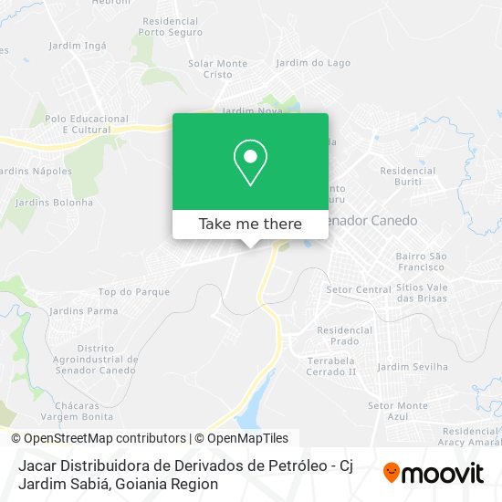 Jacar Distribuidora de Derivados de Petróleo - Cj Jardim Sabiá map