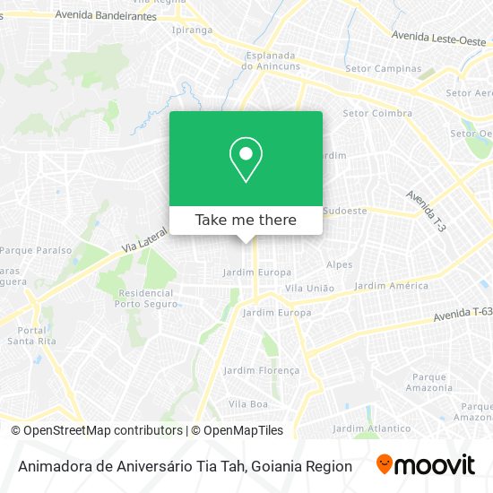 Animadora de Aniversário Tia Tah map