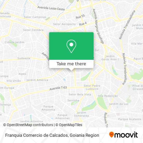 Franquia Comercio de Calcados map