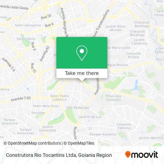 Mapa Construtora Rio Tocantins Ltda
