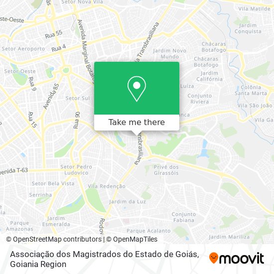Associação dos Magistrados do Estado de Goiás map