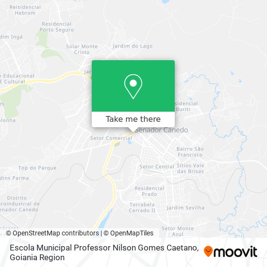 Mapa Escola Municipal Professor Nilson Gomes Caetano