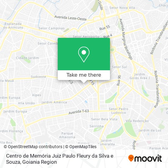 Mapa Centro de Memória Juiz Paulo Fleury da Silva e Souza